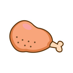 fried chicken icon vector design template