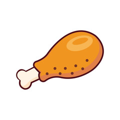 fried chicken icon vector design template