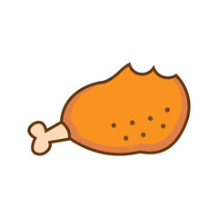 fried chicken icon vector design template