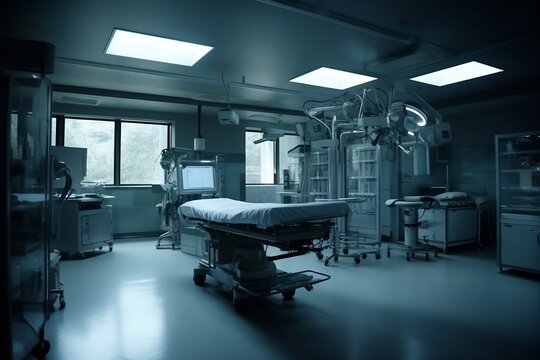 Empty operating room. Ai generative