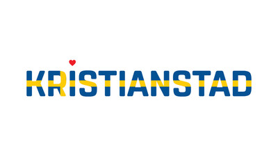 I love Kristianstad, Typographic Design, City of Sweden, Love Kristianstad, Kristianstad, Kristianstad Vector, Love, Vector, Flag of Sweden, I love Sweden