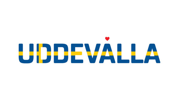  I love Uddevalla, Typographic Design, City of Sweden, Love Uddevalla, Uddevalla, Uddevalla Vector, Love, Vector, Flag of Sweden, I love Sweden