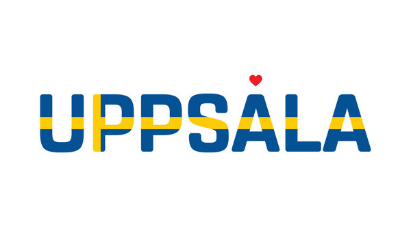 I love Uppsala, Typographic Design, City of Sweden, Love Uppsala, Uppsala, Uppsala Vector, Love, Vector, Flag of Sweden, I love Sweden