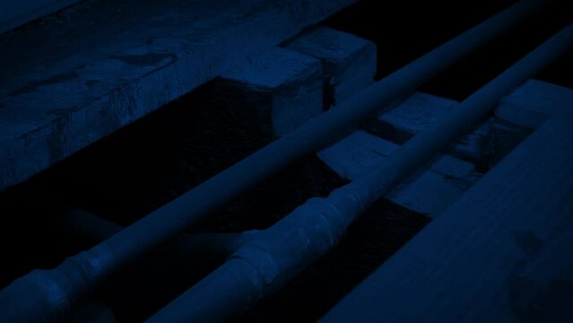 Water Pipes House Plumbing In The Dark