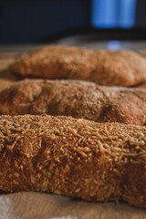 Pão ciabatta de fermentação natural feito em casa
