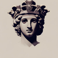 Greek Sculpture illustration, generative ai