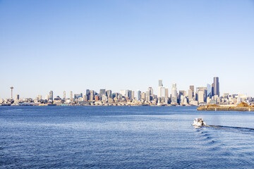 Skyline of a city across the water