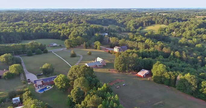 In residential area of Boiling Springs, South Carolina you can find small American town with scenic landscape
