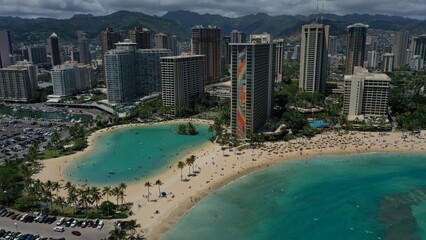 Beautiful beach views in Honolulu Hawaii