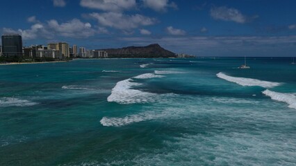 Beautiful beach views in Honolulu Hawaii