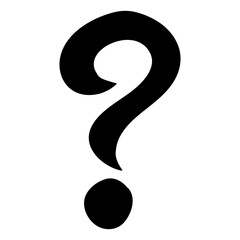 Question mark icon. Vector illustration isolated on white background.