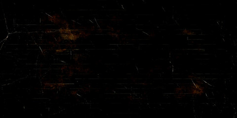 Dirty dark brown banner with old wooden surface. Grunge wood laminate texture with scratched or torn creepy parts. Retro vintage plank floor with tree brushed branches and stripes	
