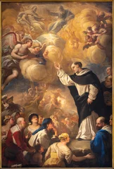  NAPLES, ITALY - APRIL 23, 2023: The painting of Sermon of St. Vincent Ferrer  in the church Basilica di Santa Maria della Sanita by Luca Giordano ( 1634 – 1705).  © Renáta Sedmáková