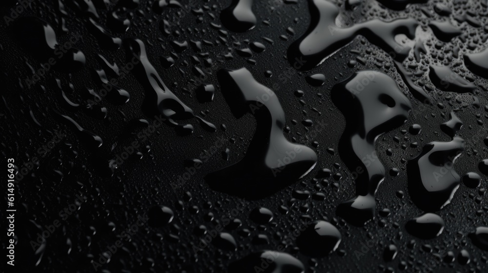 Aufkleber black background with water drop texture. generative ai aig21.