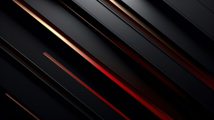 Fototapeta premium Abstract black background with a red striped background