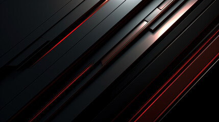 Obraz premium Abstract black background with a red striped background