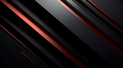 Fototapeta premium Abstract black background with a red striped background