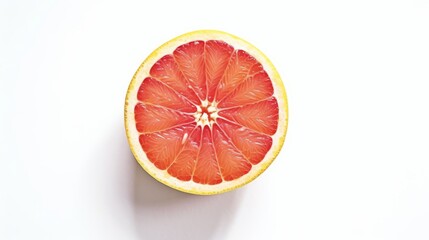 Grapefruit on white background. Created with Generative AI technology.