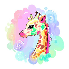 Expressive and Colorful Giraffe Enhanced by Generative AI
