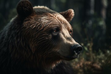 Fototapeta na wymiar A bear in the wilderness. Generative AI