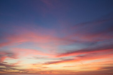 sunset in the sky