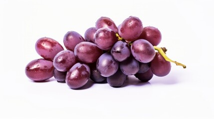 Fototapeta premium Red grape on white background. Created with Generative AI technology.