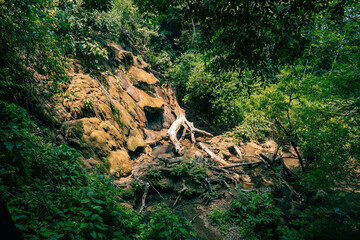 Beautiful landscape of Agua Azul cascades park in Palenque, Mexico.