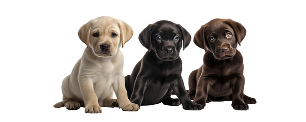 Puppy Paradise PNG: Adorable Group of Lab puppies in Cute Clipart Illustration - Perfect for Dog Logos and Artwork..