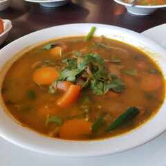 Paneer Makhanwala home style. Veg makkhanwala on a white plate. Paneer Masala or Cheese Cottage Curry, famous indian dish. Realistic 3D illustration. Generative AI