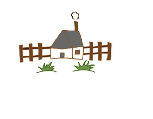 house on a white background