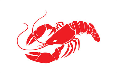 red lobster icon logo illustration vector design