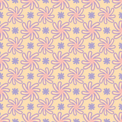 Fototapeta na wymiar repeat geometrical abstract flowers seamless pattern