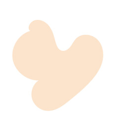Cream Beige Abstract Shape Blob 
