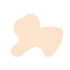 Cream Beige Abstract Shape Blob 