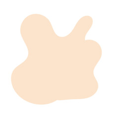 Cream Beige Abstract Shape Blob 