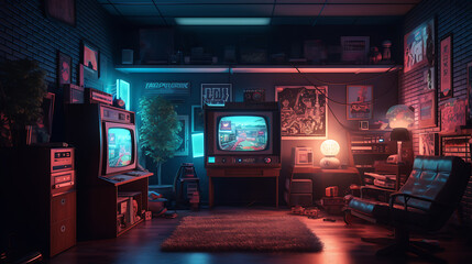 Retro Gaming Room