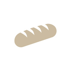 Bread icon. Breakfast baguette silhouette. Vector illustration. stock image.
