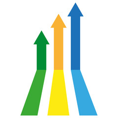 Colorful stripes with 3d dimensional effect. Vector illustration. Stock image.