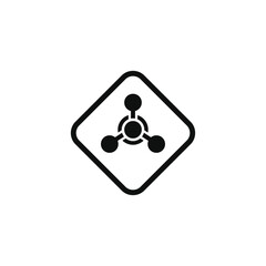 Chemical weapon caution warning symbol design vector