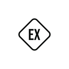 Explosive atmosphere caution warning symbol design vector