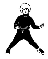 Happy Boy Portrait Illustration. Boy Looks Happy Portrait.