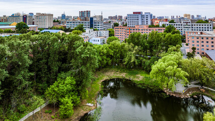 China Changchun Yuhua Garden summer scenery