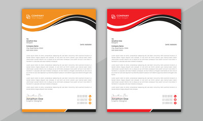 Modern Creative & Clean business style letterhead bundle. Modern and minimalist Company business
letterhead template. Clean and professional corporate company business letterhead design. Letterhead de