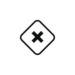 Irritant hazard caution warning symbol design vector