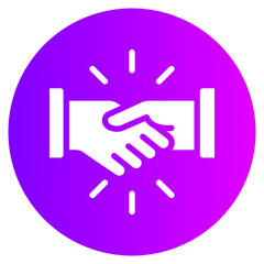 handshake gradient icon