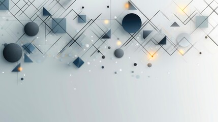 Scientific future technology. Abstract geometric for business presentation. flyer, poster, network technology communication background, Generative AI illustration
