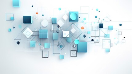 Scientific future technology. Abstract geometric for business presentation. flyer, poster, network technology communication background, Generative AI illustration