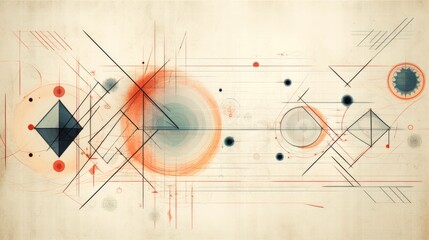 Scientific future technology. Abstract geometric for business presentation. flyer, poster, network technology communication background, Generative AI illustration