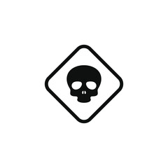 Toxic hazard caution warning symbol design vector