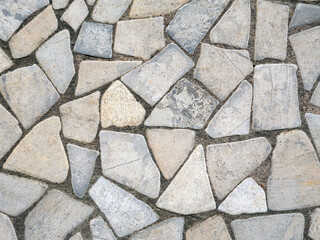 Natural river stones for decorative exterior
